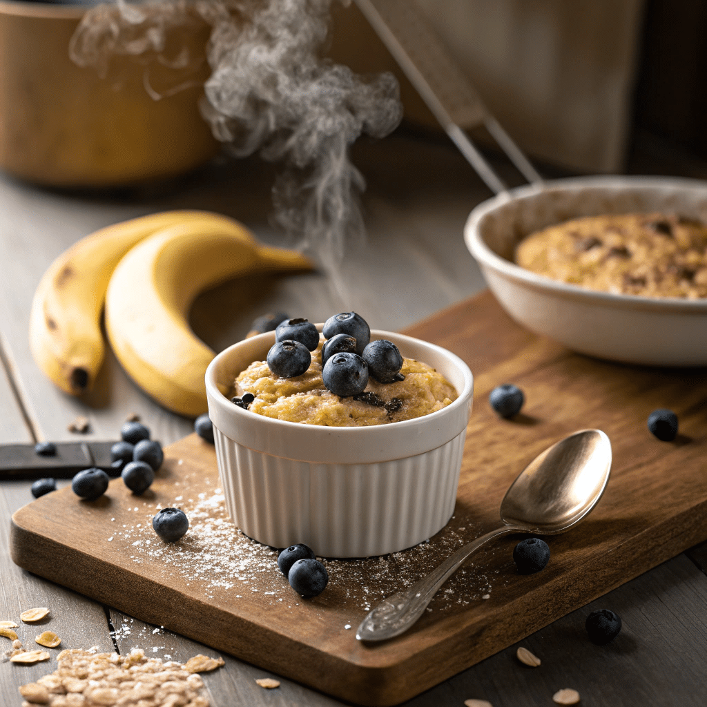 Baked Oats with Protein and Blueberries