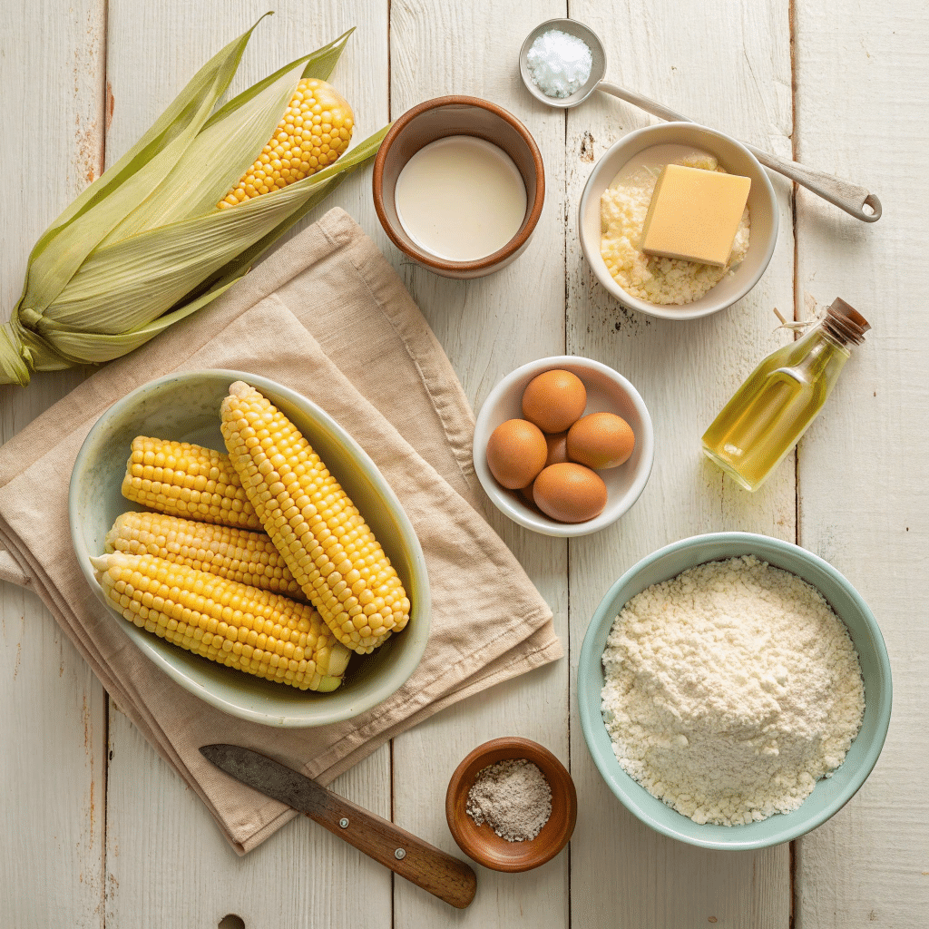 ingredients for pastel de elote