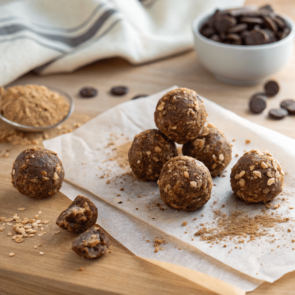 chocolate peanut butter oat energy balls