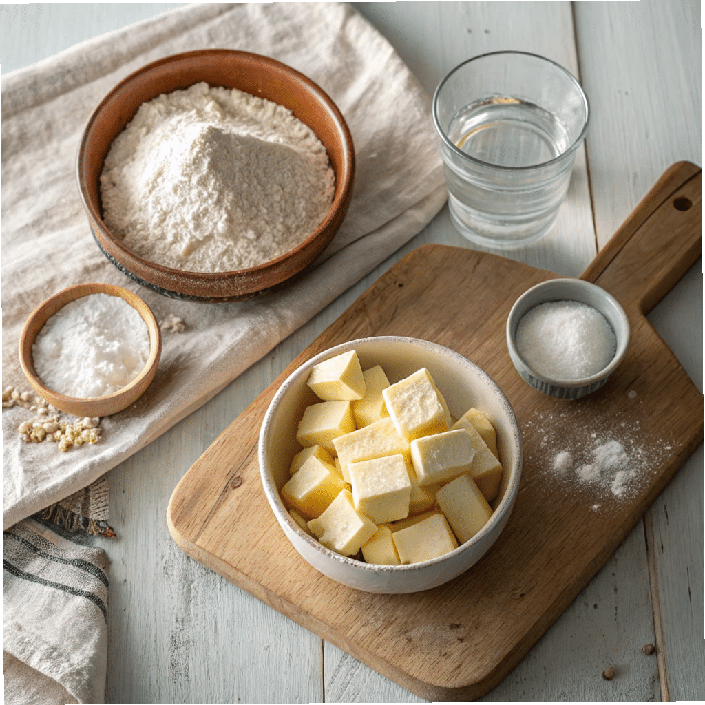 baking ingredients for puff pastry