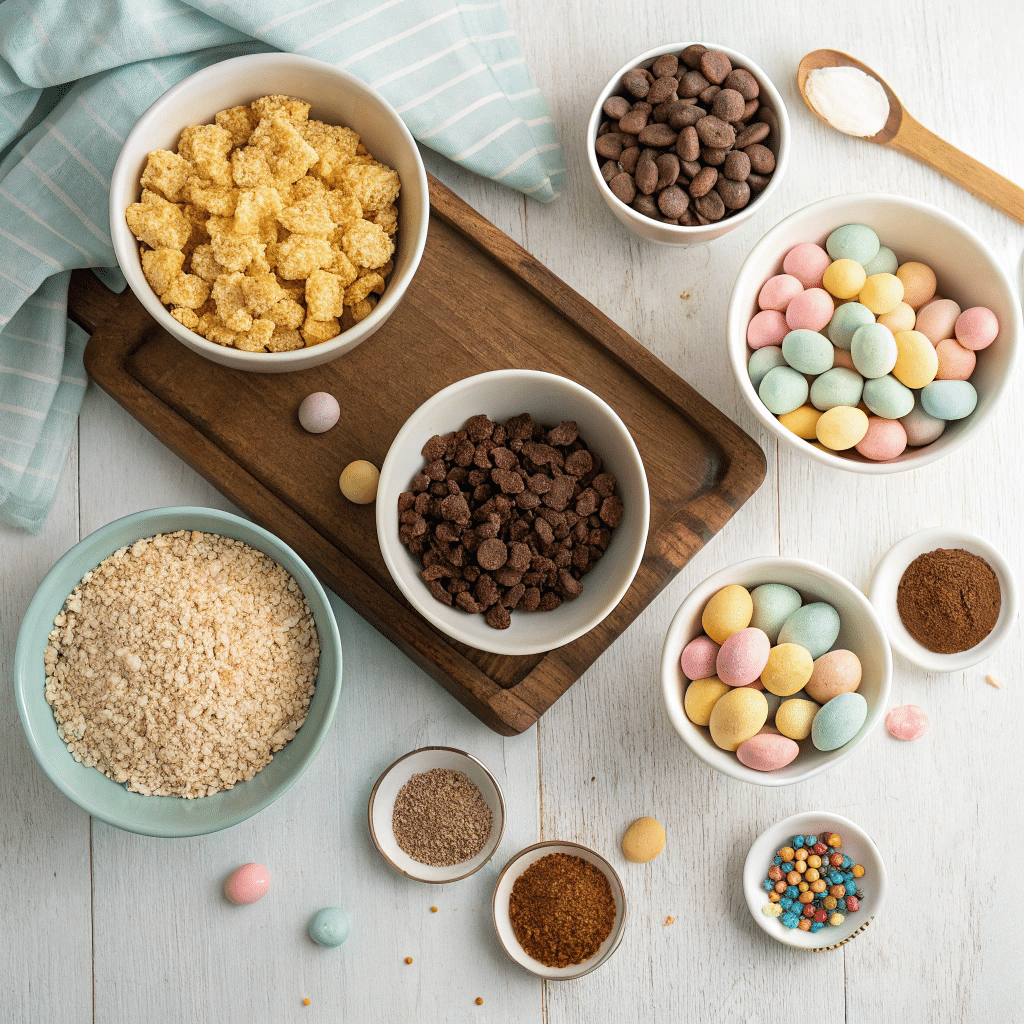 ngredients for chocolate cereal nests