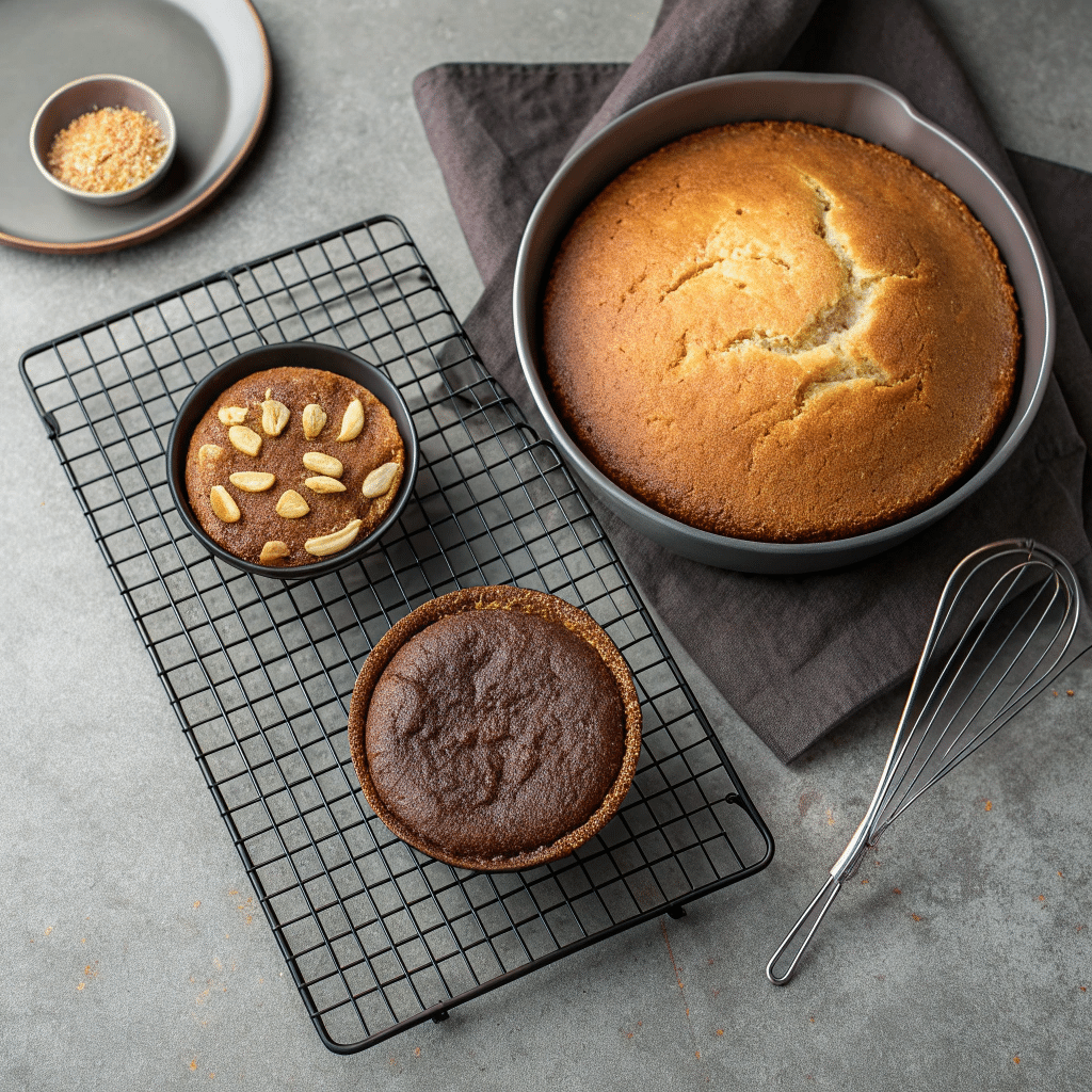 Two cakes side by side