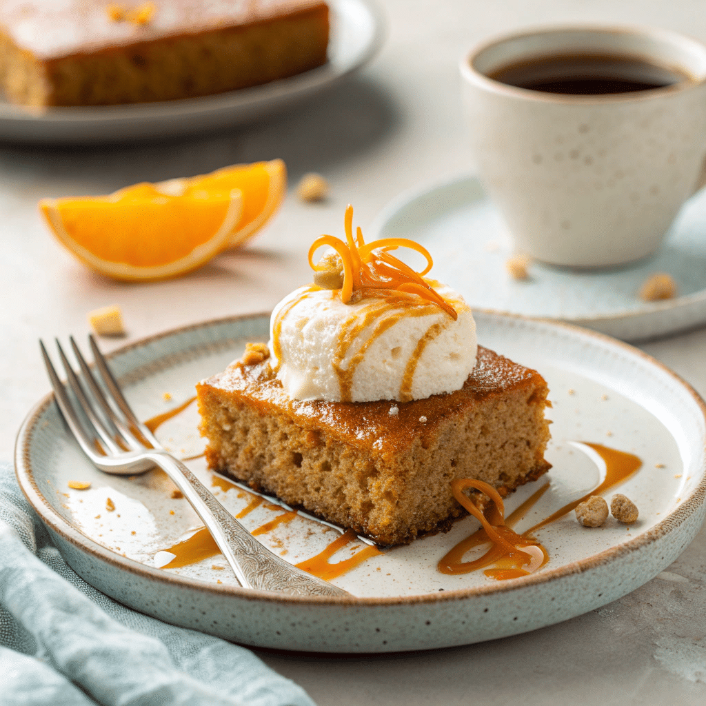 slice of pain d’épices on a small ceramic plate