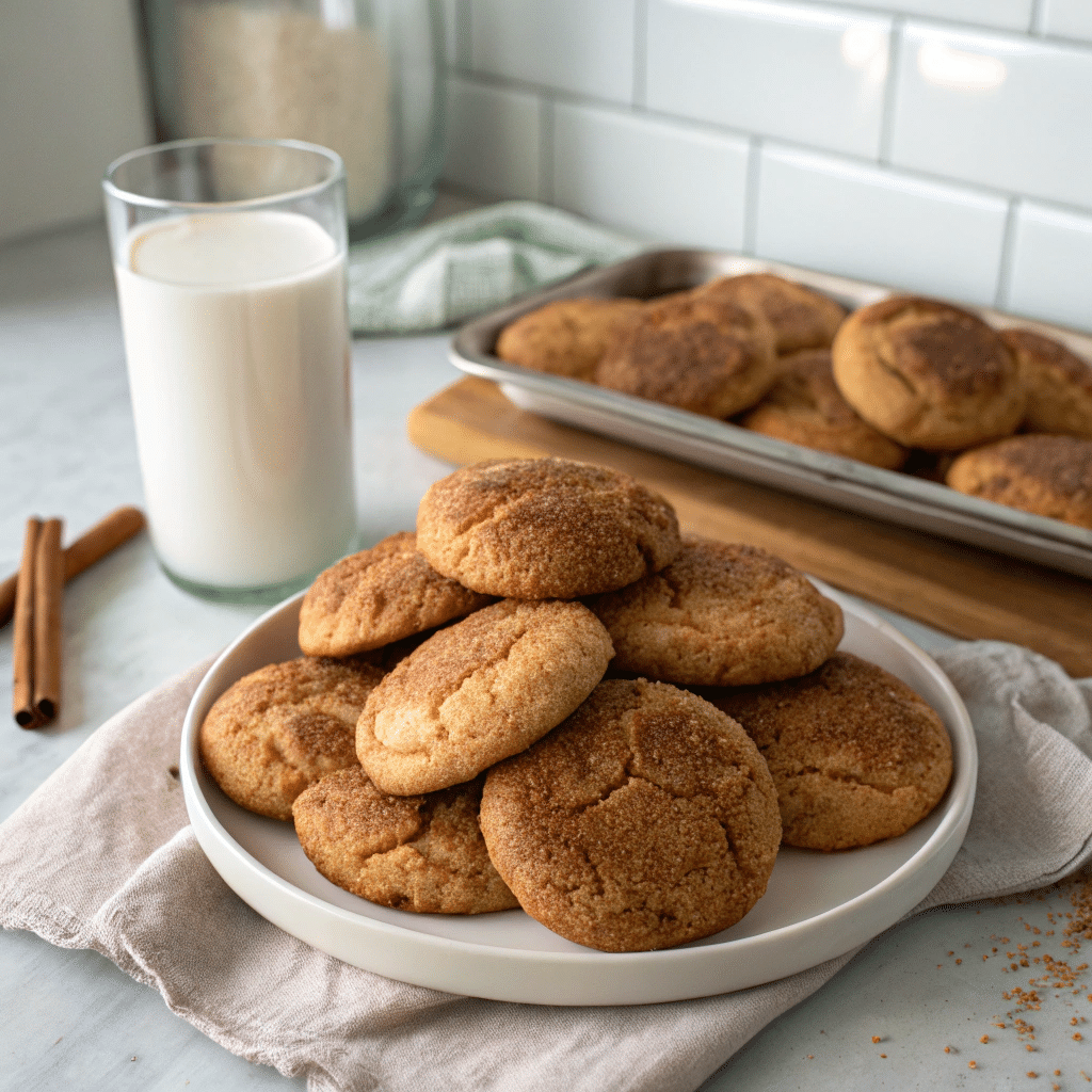 freshly baked snickerdoodles