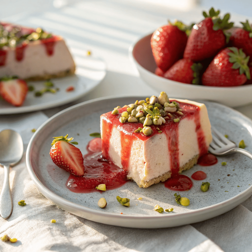strawberry semifreddo