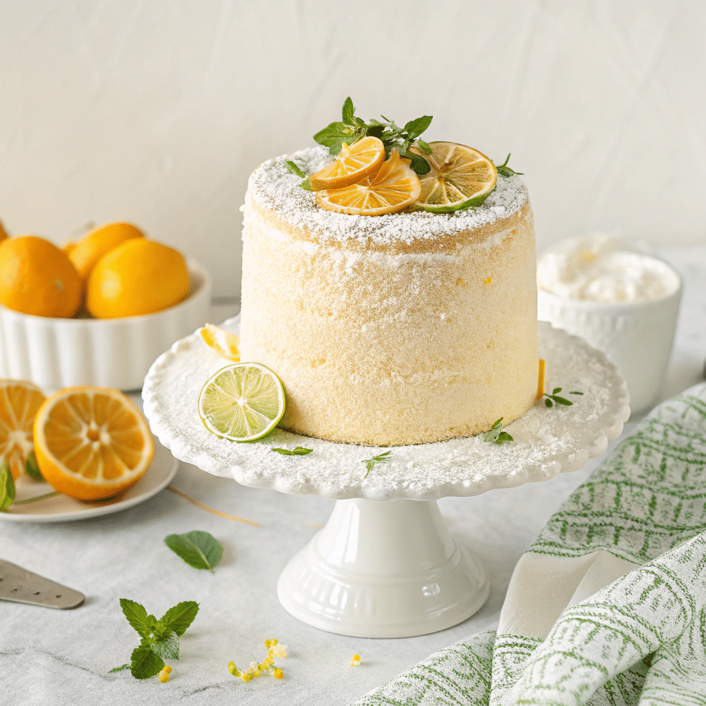 fluffy chiffon cake with a light airy crumb