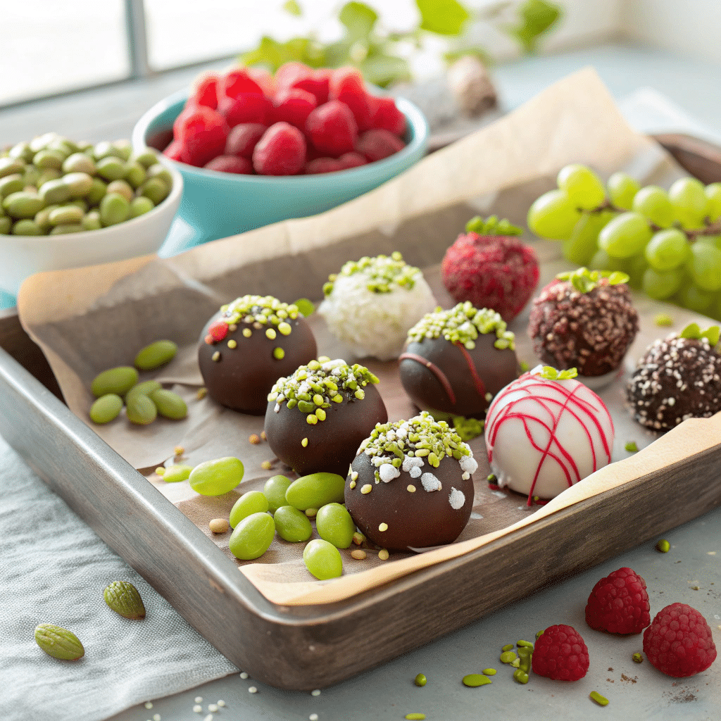 frozen chocolate covered grapes