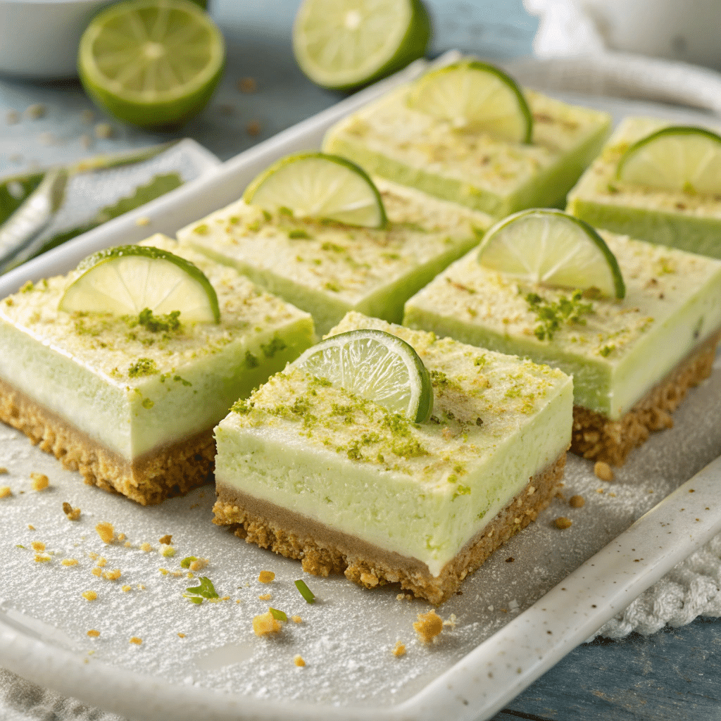 Frozen key lime bars