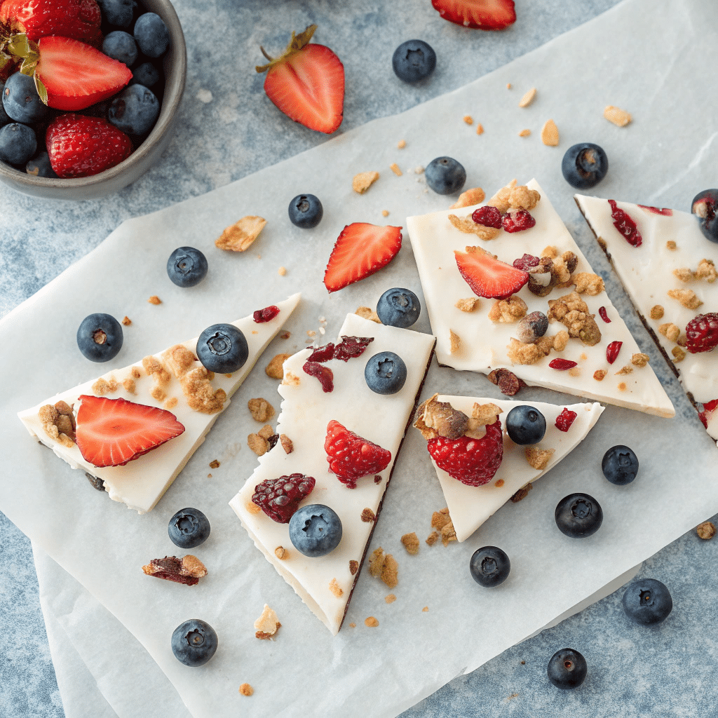 Frozen yogurt bark