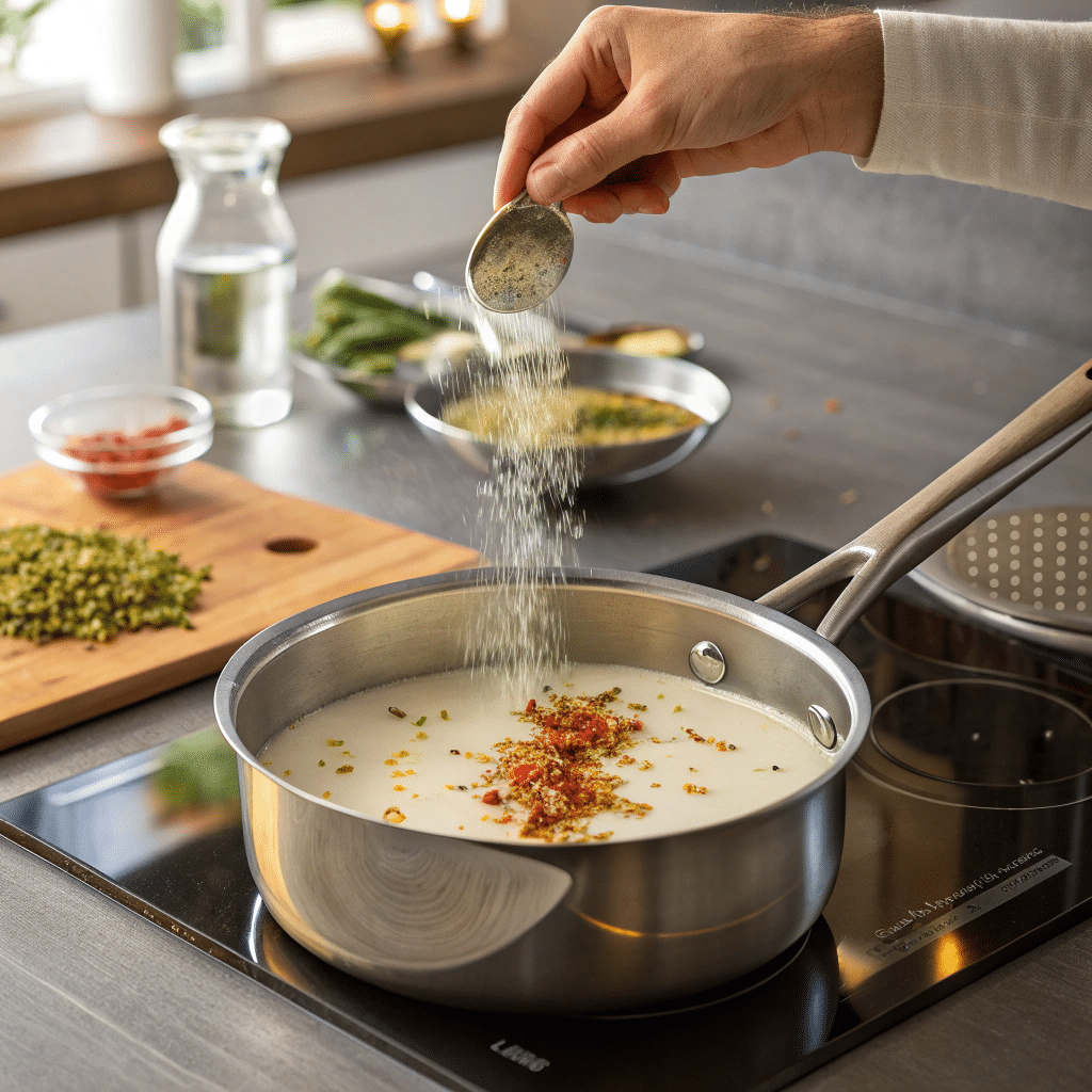 crushed cardamom pods and saffron