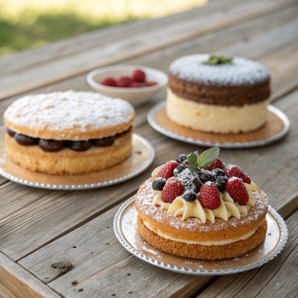 Three variations of Tarte Tropézienne