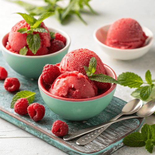 Raspberry Mint Sorbet