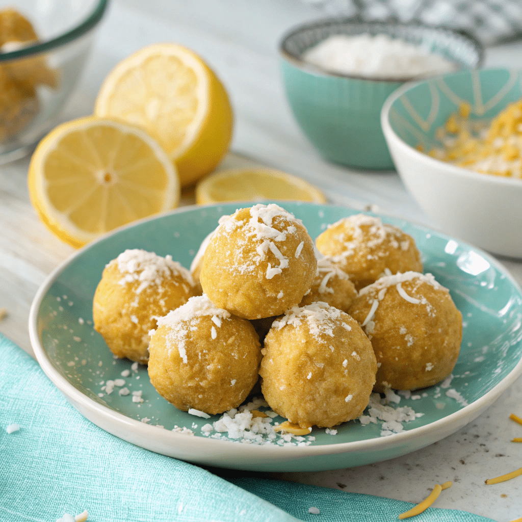 Zesty Lemon Coconut Energy Bites Recipe