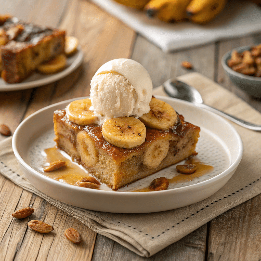 Decadent Caramelized Banana Bread Pudding Recipe