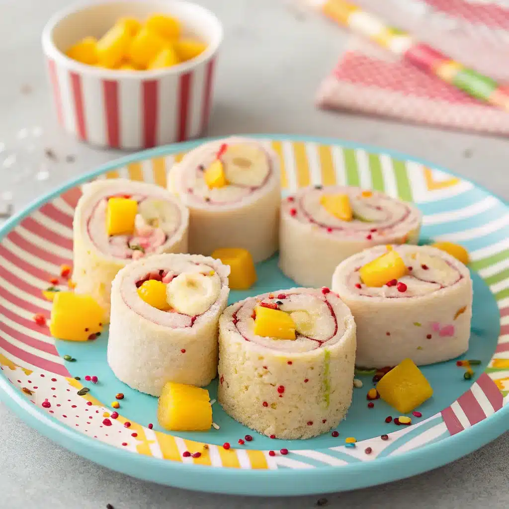 Fun and easy sushi-inspired sweet rolls! Try fruit sushi, candy sushi, or banana sushi—perfect dessert sushi for kids and parties.